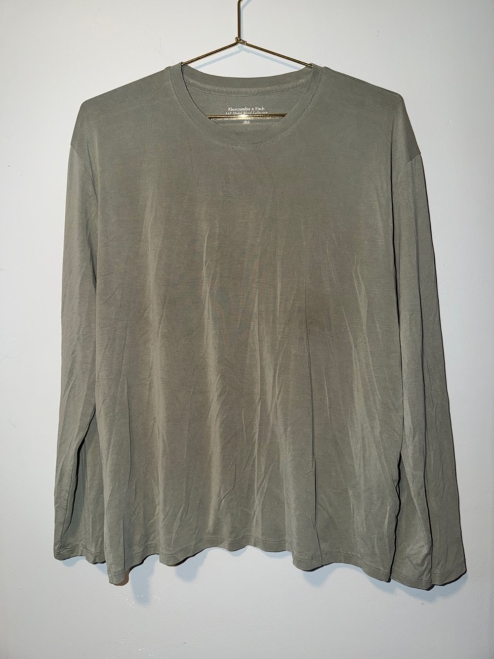 Abercrombie & Fitch SoftAF Long Sleeve Modal Tee - Olive Green - Size M